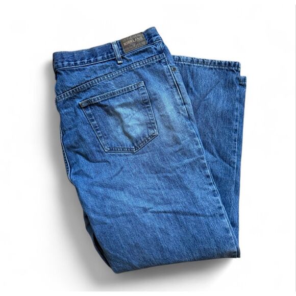Mens Kirkland Signature Straight Leg Stonewash Jeans - Sz 44 x 32 - Picture 3 of 4